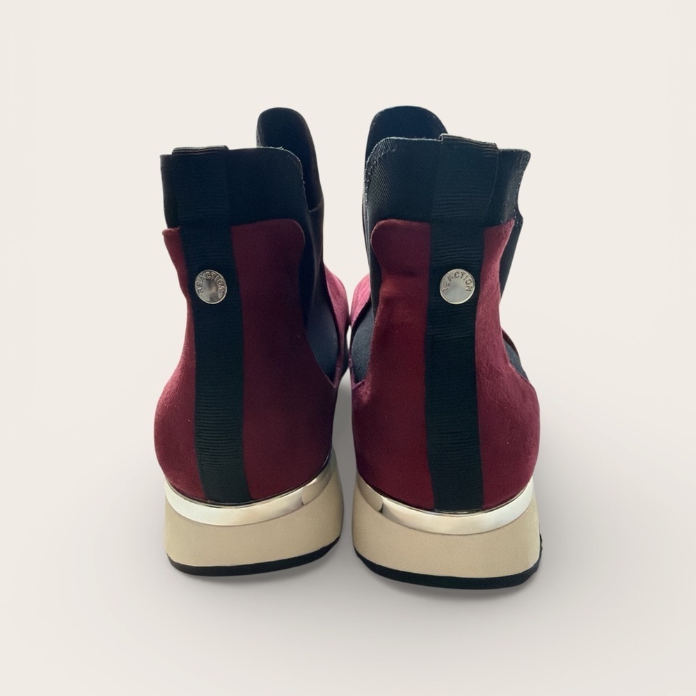 EUC Kenneth Cole REACTION Women's Cameron Chelsea Jogger Sneaker Burgundy 9 - Picture 6 of 11